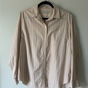 Everlane button down 100 cotton beige 12